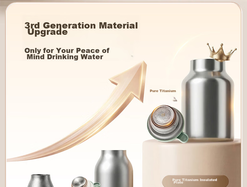 SUPOR Insulated Bottle, Large Capacity for Home Use, 316L Stainless Steel Vacuum Thermos, Hot Water Kettle, Warm Pot, Boiling Water Bottle, Gree 4