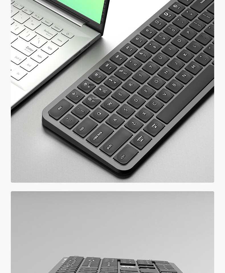 HP K241 Wireless Bluetooth Dual-Mode Scissor-Switch Slim Office Keyboard 104-Key Wired Scissor-Switch Quiet Laptop Desktop Keyboard 17
