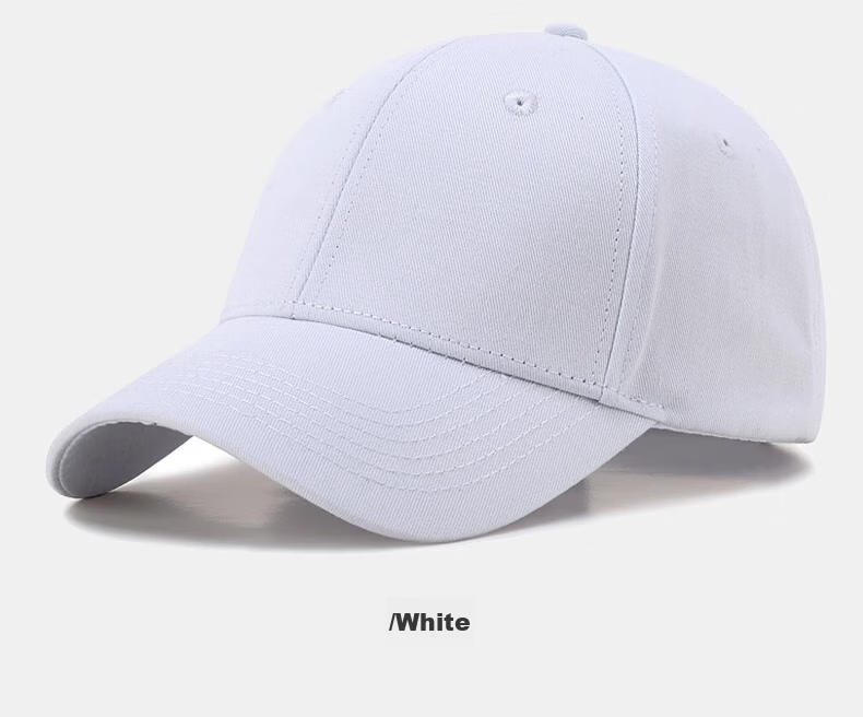 Haoguan Men's Spring Autumn Solid Color Couple Baseball Cap Slim Face Casual Versatile Large Size Duckbill Hat Summer Large Head Circumference Women's 10