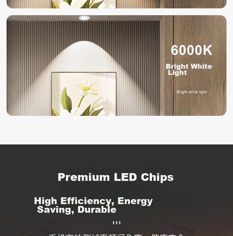 Foshan Lighting (FSL) LED Radar Motion Sensor Recessed Microwave Sensor Downlight 5.8G 5.5W Warm White (4000K) 9