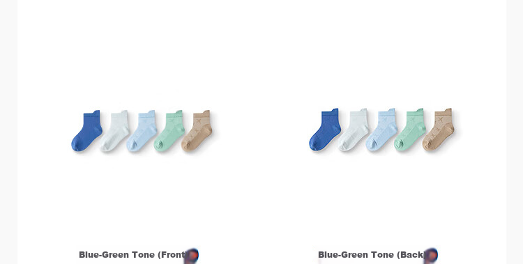 Balabala Kids Socks Summer Mesh Breathable Boys Girls Short Socks Soft Cotton Elastic Comfortable 5 Pairs Pack 48