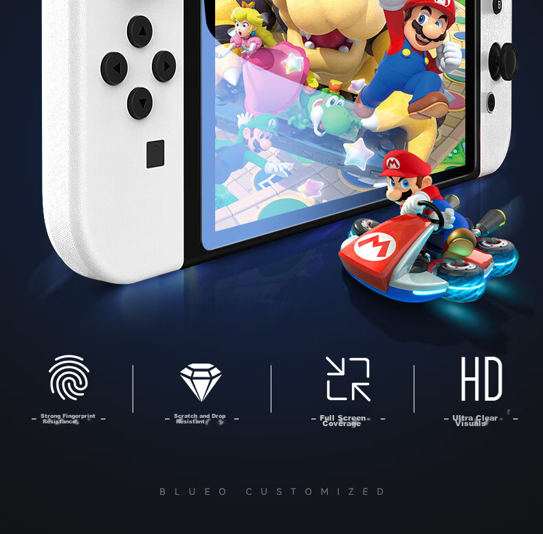 Lanxingxiansheng Switch 2 Tempered Glass Screen Protector, Nintendo Switch 2 Game Console Protective Film, High-Definition Anti-Fingerprint Shockproof Protective Film 3
