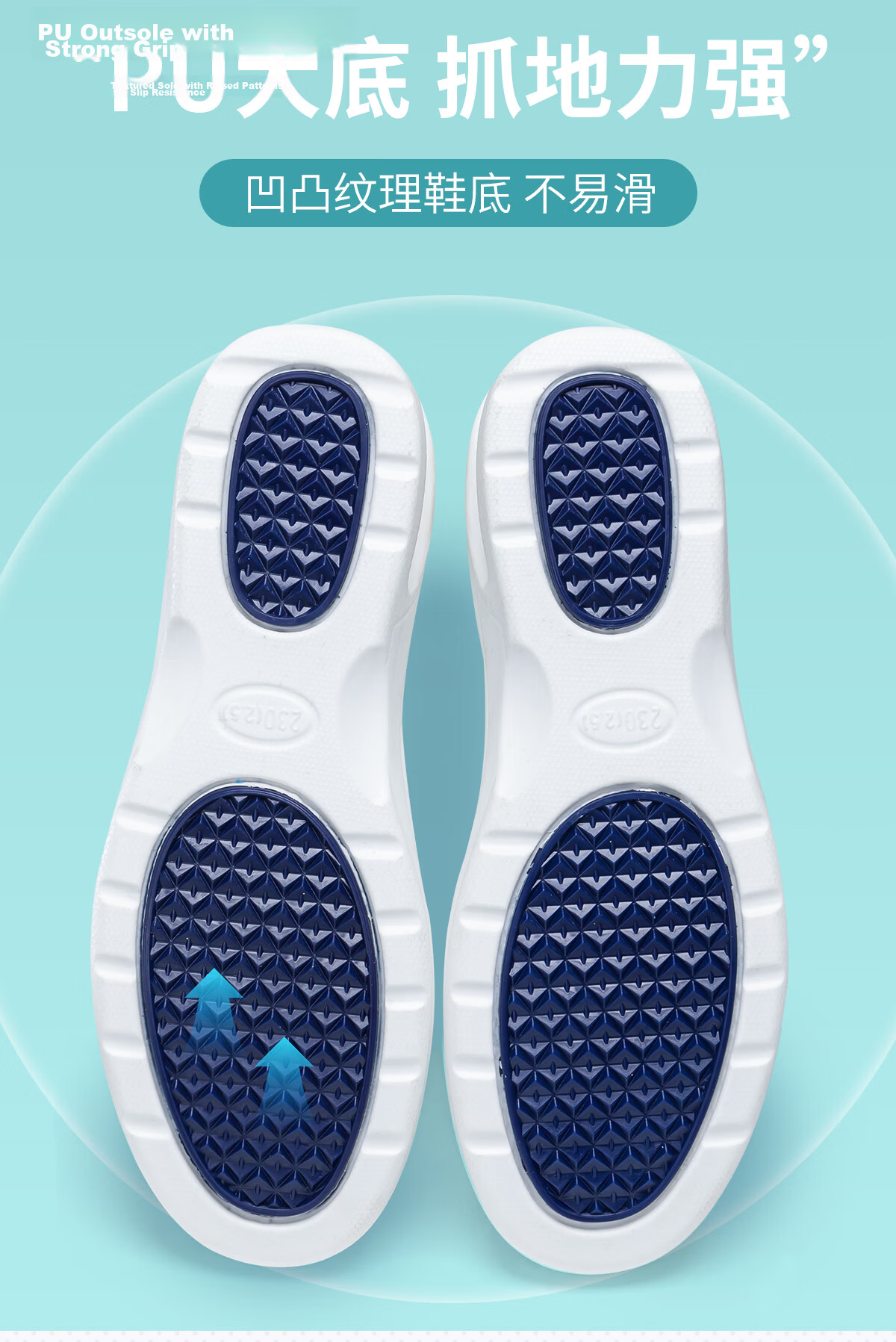 Huili Women's Shoes, Spring And Summer Soft-Soled Breathable Nurse Shoes, Comfortable Casual Slip-On Non-Slip White Sneakers for Women, White, Size 38 10
