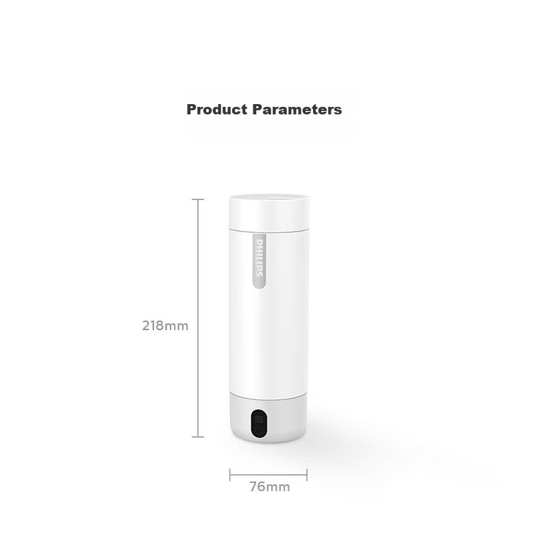 PHILIPS Wireless Portable Constant Temperature Smart Water Cup, Insulated Mug, Rechargeable Kettle, Outdoor Milk Preparation, 320ml 17
