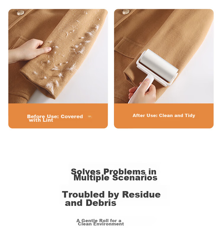 Melitta Large Roller Lint Remover Replacement Paper 16cm 360 Sheets for Clothes and Bedding Hair Removal Brush 10