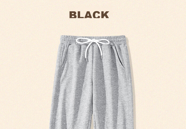 Huili Women's Sweatpants, 2026 New Spring And Autumn Style, Loose Straight-Leg Pants for Petite Figures, Elastic Ankle Joggers, Preppy-Style Athletic Casual Pants 28
