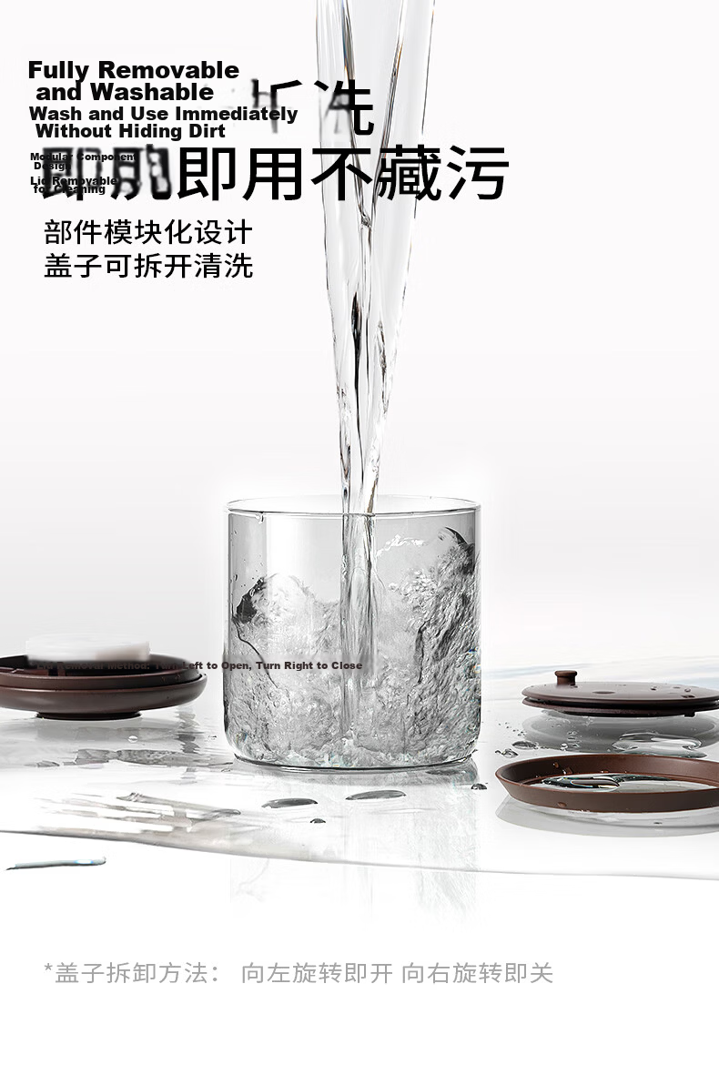 ANKOU Glass Jar Coffee Beans Airtight Container One-Way Air Release Coffee Grounds Portable Storage Jar 900ml Brow 9