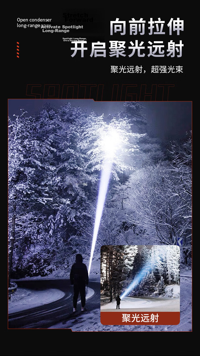 PHILIPS High Brightness Zoomable Type-C Rechargeable Flashlight Outdoor Emergency Lighting SFL2146 7