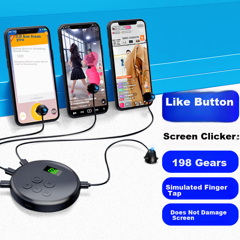 Masentek CY Like Head (Without Liker) Automatic Like Device for Mobile Screen, Full Auto Clicker, Flash Sale Single Ticket Red Packet, Heart, Internet Celebrity Douyin External Physical Version