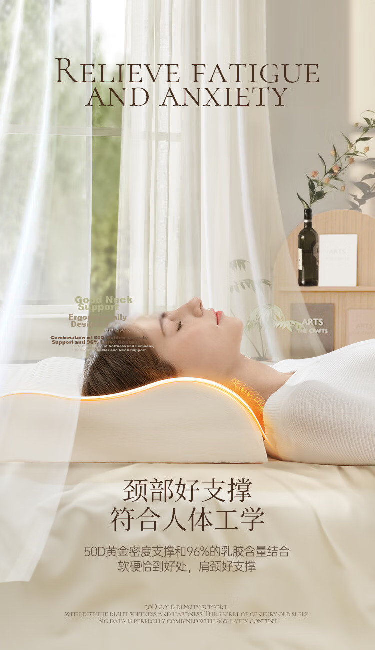 Dunlopillo ECO Low Wave Pillow, Imported Natural Latex Pillow from Sri Lanka, Cervical Pillow 5