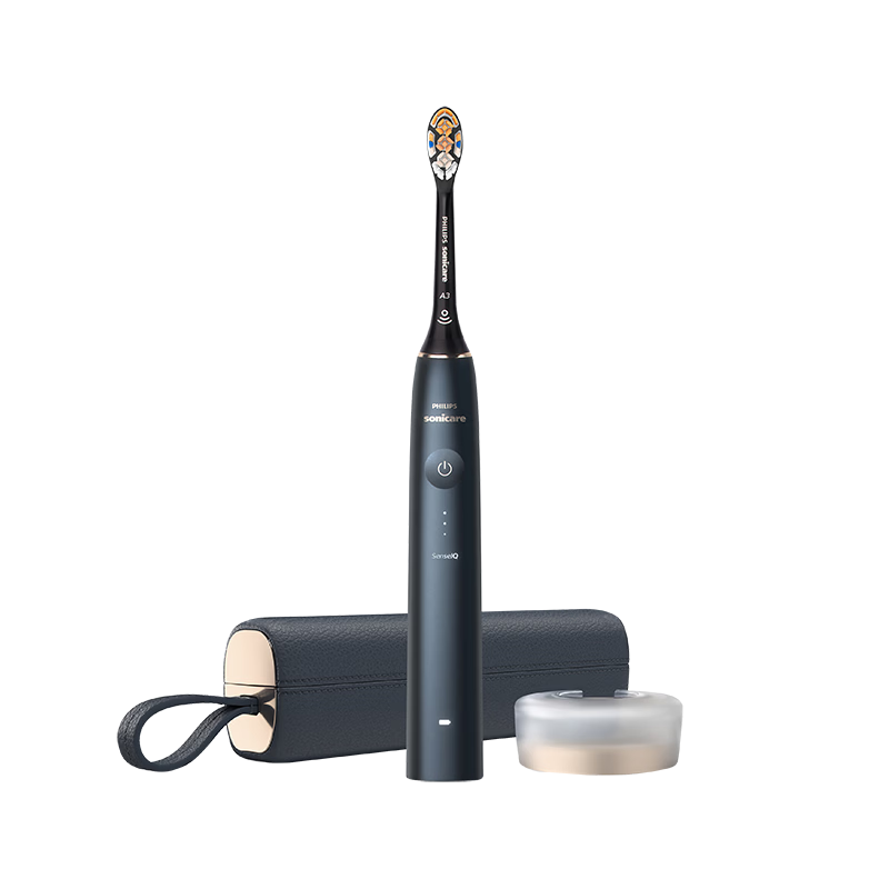 PHILIPS Teacher's Day Gift Diamond AI Electric Toothbrush National Style Limited Edition One-Key AI Fully Automatic Adjustment 5 Intelligent Sensor Chips Top Configuration Brush Head HX9997 Blue