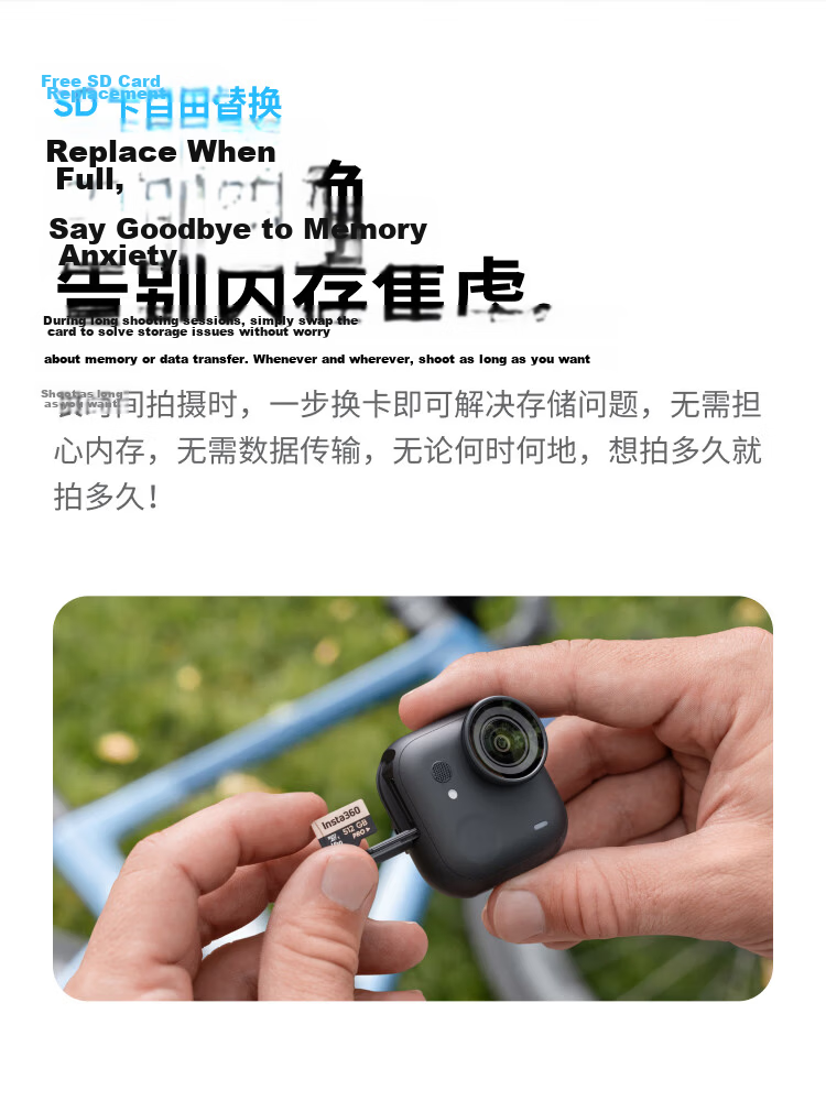 Insta360 GO Ultra Flagship Pocket Thumb Camera 4K Sports Camera Vlog Standard Kit Agile White 18