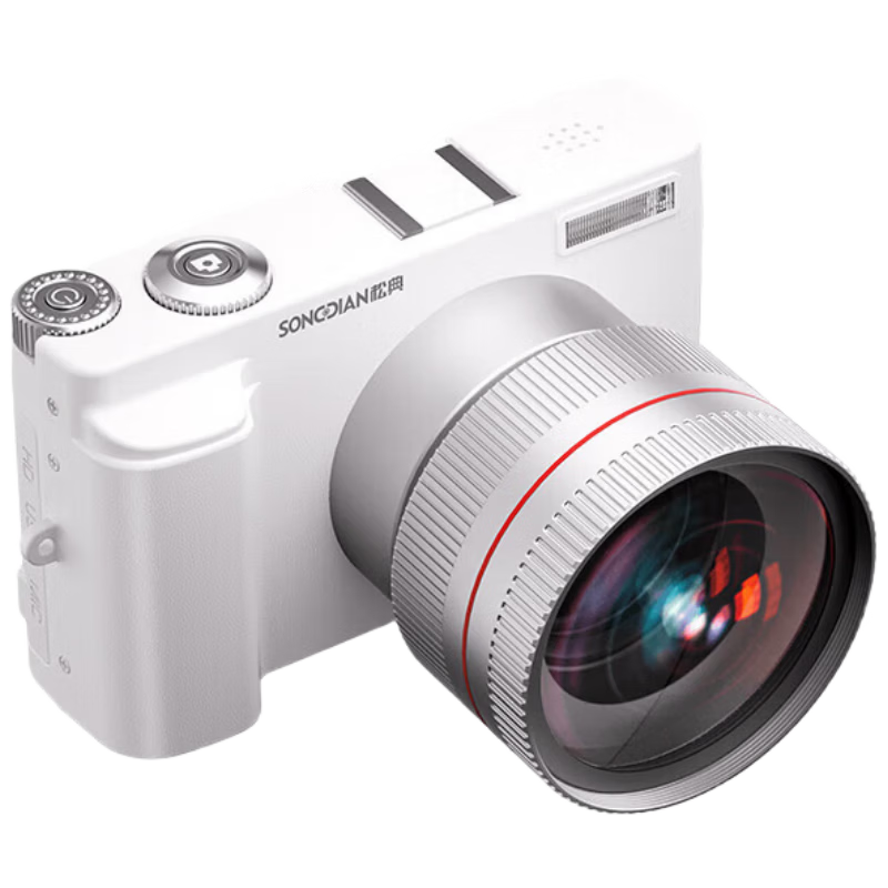 SONGDIAN Digital Camera Entry-Level CCD Replacement Simple Mirrorless Vlog Flip Selfie Camera DC101AF 64GB Memory Children's Day Gift