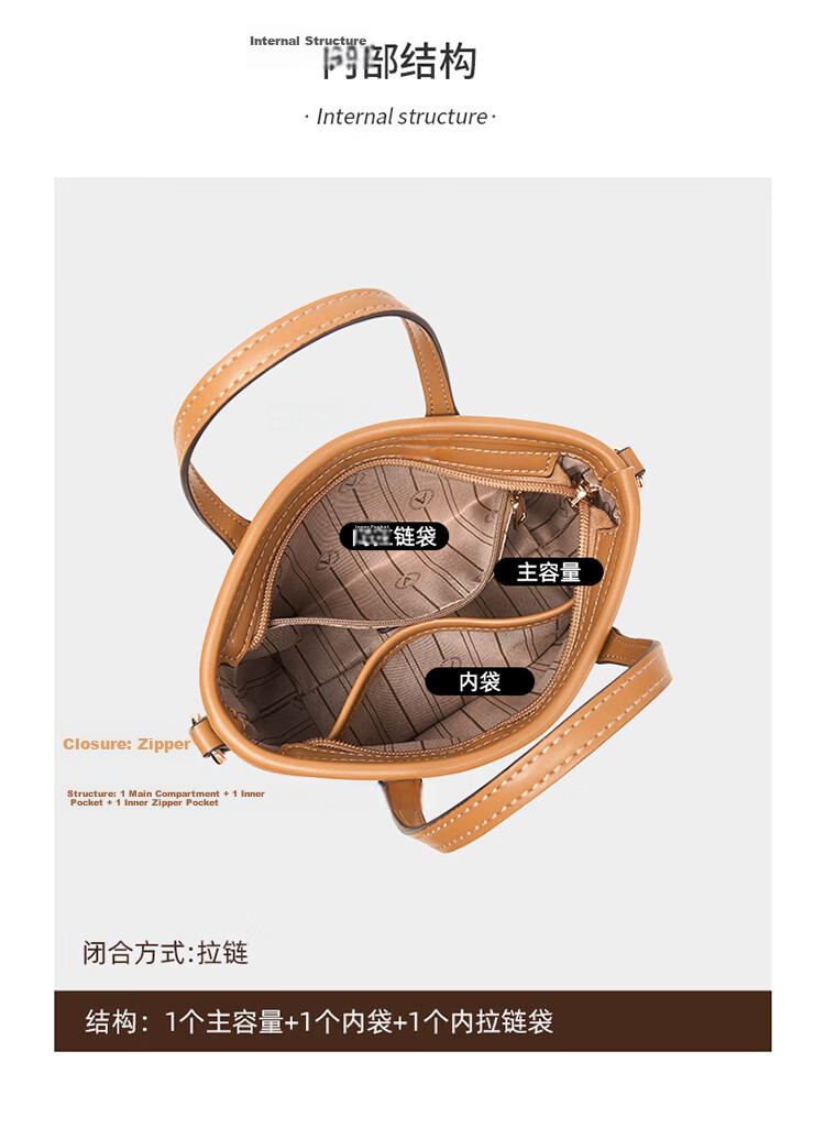 Aokang [Celebrity Style] Women's New Handheld Bucket Bag Fashion Crossbody Bag Birthday Gift for Girlfriend Wife 15