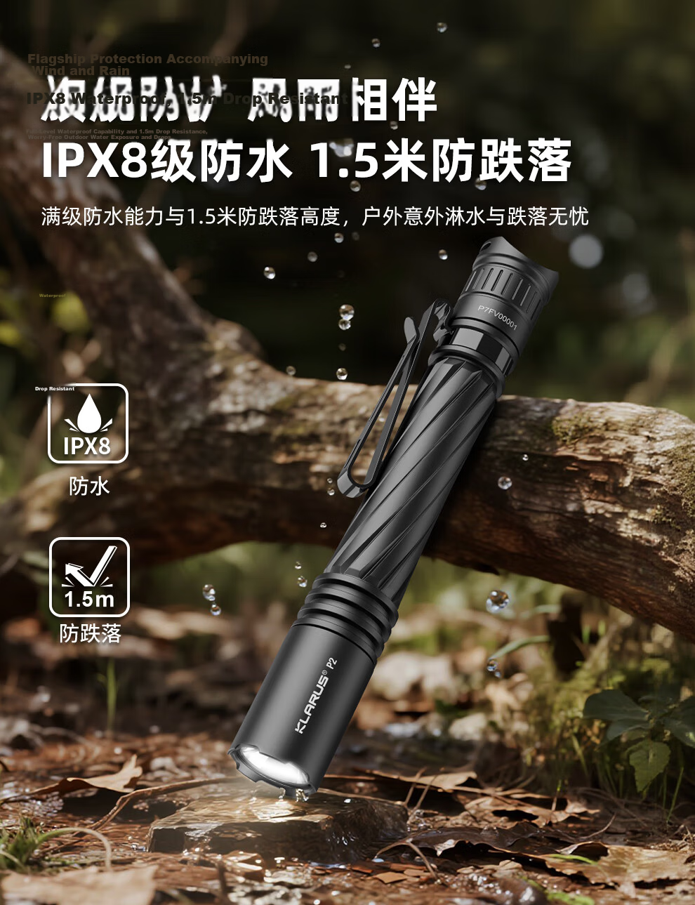 KLARUS P2 Portable High Brightness Flashlight Long Range Outdoor Rechargeable Ultra-Long Battery Life 2025 New Model 9