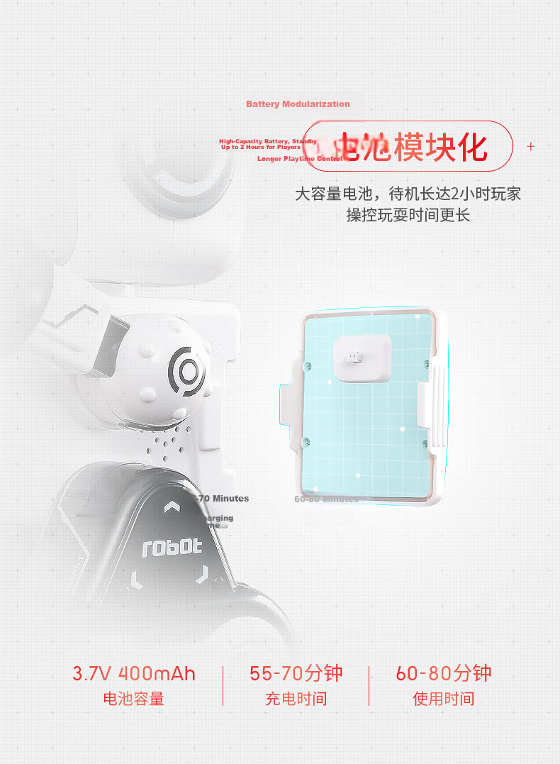Jingda Remote Control Smart Robot Toy Programmable Toy for Boys Ages 3-6 Early Education Birthday Gift 18