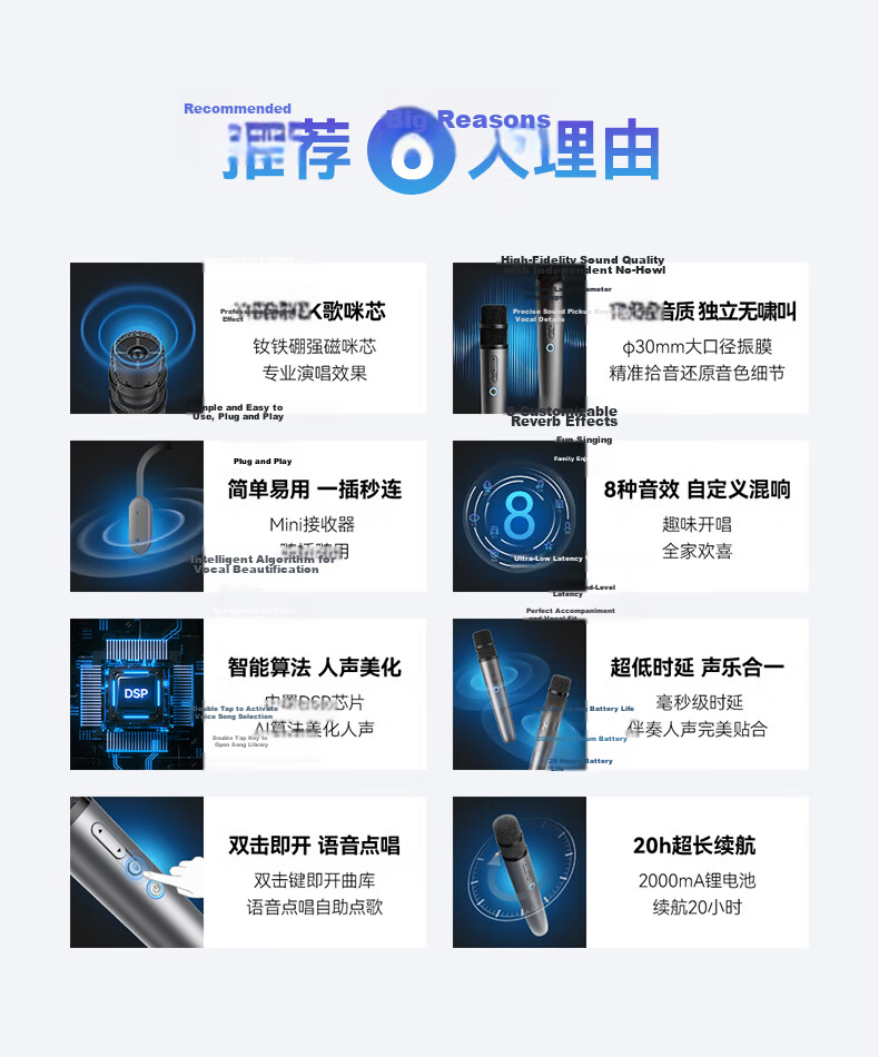 Hongmengzhixuan Pure Mic PRO Smart Karaoke Huawei Smart Screen KTV Digital Voice Live Streaming KTV Microphone Compatible with MATE, XINGJIE, ZHIJIE Car 5