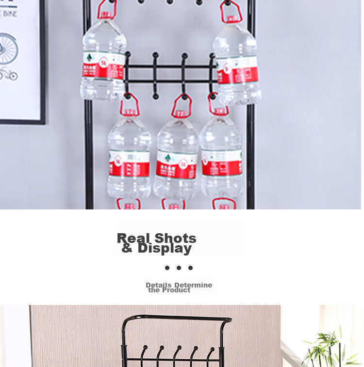 ANERYA Metal Floor Coat Rack Shoe Rack Modern Minimalist Iron Clothes Hanger Home Storage Rack 65 Black 10