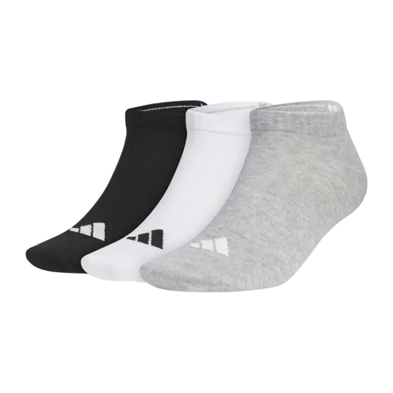 Adidas Men's And Women's Socks, Short Socks, Three-Pair Pack, Athletic Socks, Sports Socks, Training Socks, JC9266 S
