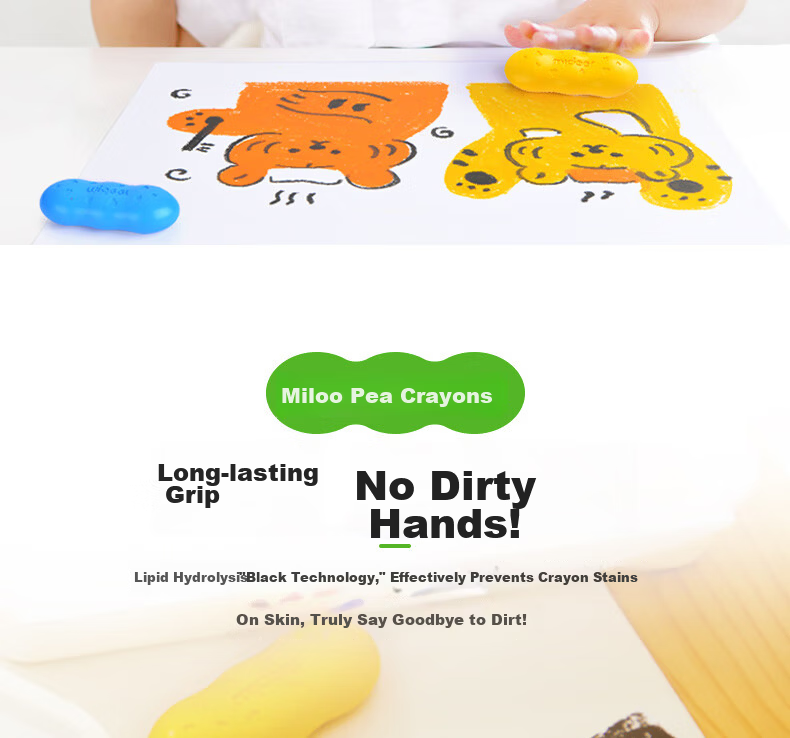 MiDeer Art Drawing Oil Pastels, Clean Hands, Children's Student Pencils, Colorful Sticks, Smooth Quick-Drying, Replaceable Refill, Crayons, Colorful Bucket, 24 Colors, Children's Art Education Tools 4