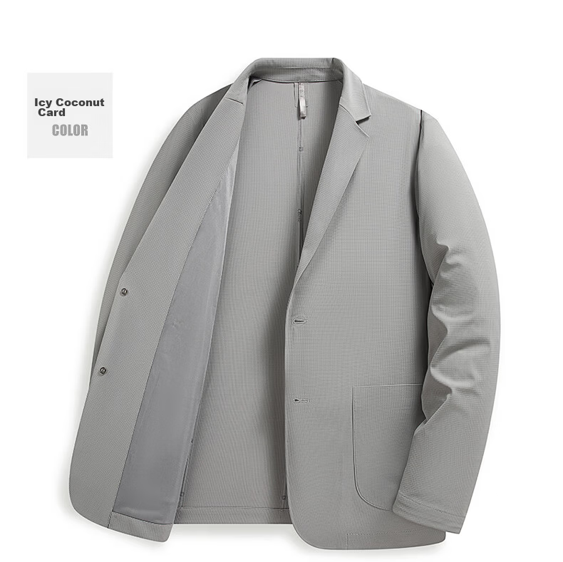 ROMON Ice Silk Sun Protection Men's Waffle Pattern Summer Business Youth High-End Single-Breasted Cooling Suit Jacket JD Self-Operated 25