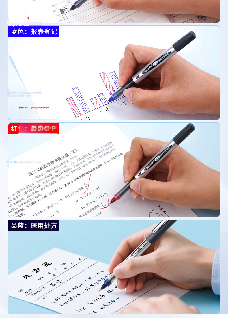 Snowhite [Best-Selling Product] Gel Pen 0.5mm Quick-Drying Rollerball Pen with Bullet Tip for Students, Exams, And Office Use, Black Ink, 30 Pcs PVR-155 13