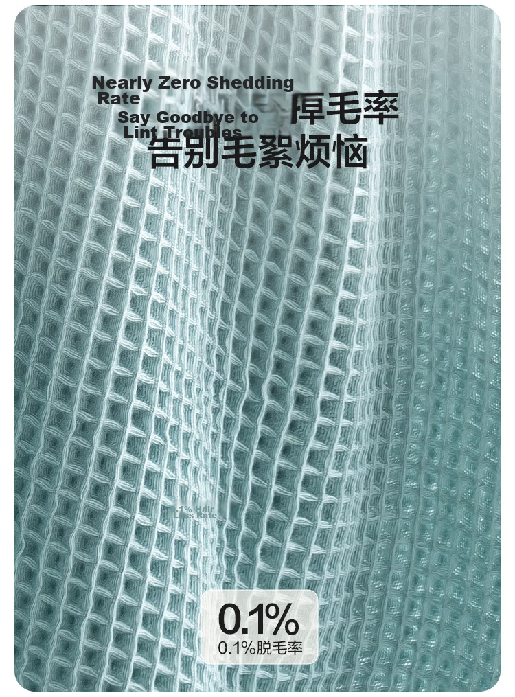 JD Original Waffle Weave Towel, 100% Pure Cotton, Class A Absorbent, Quick-Drying Long-Staple Cotton, Honeycomb Pattern, for Men And Women, Adult All-Cotton Face Towel, Gree 9