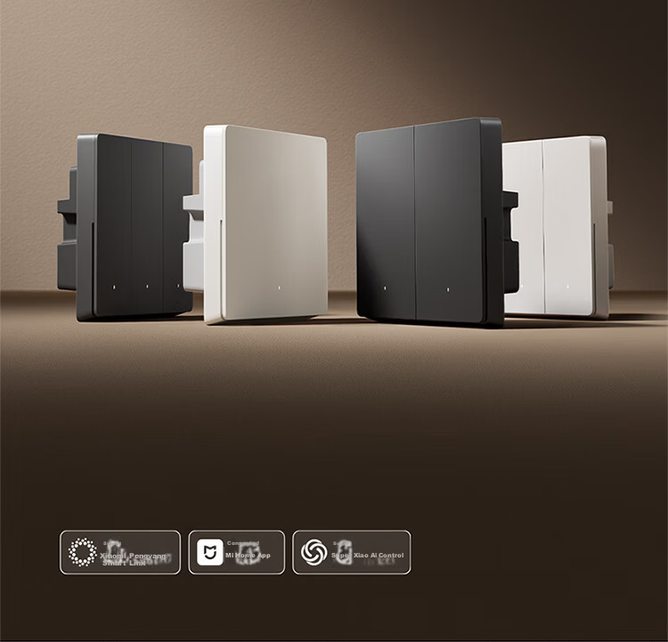 MI Smart Switch (Dual) for Mijia, Ultra-Long Lifespan, Switch Panel, Requires Gateway 5