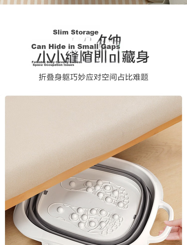 JD Original Yangshengju Foldable Foot Soaking Bucket, Portable Large Foot Bath Basin for Home Use, Foot Spa Basin with Massage Granules 6