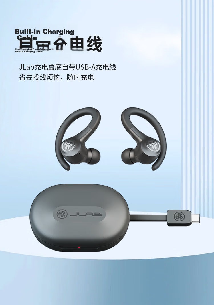 JLab GO Sport+ Bluetooth Sports Earphones, Outdoor Cycling Running Wireless Earphones, In-Ear Call Noise Reduction, Long Battery Life, IP55 Dust And Water Resistant, Sand Color 16