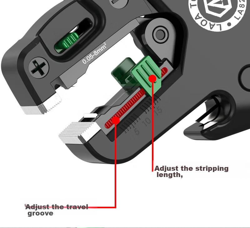 LAOA LA822510 Automatic Wire Stripper Pliers Multifunctional Quick Adjustable Wire Pulling and Cutting Pliers Made in Taiwan 16