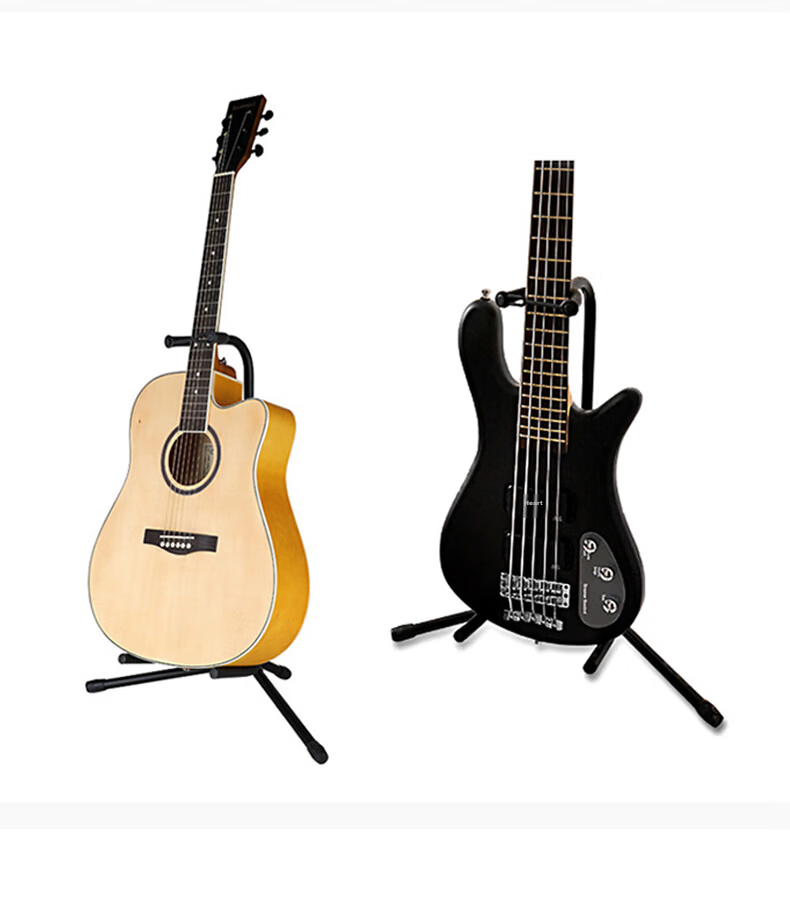 Acacia Bird Guitar Stand Foldable Vertical Electric Guitar Bass Universal Holder Black Guitar Accessories 11