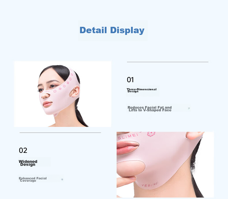 Yishu Beauty Lifting Face Mask Facial Lift Firming V-Line Slimming Band Anti-Wrinkle Gift 15