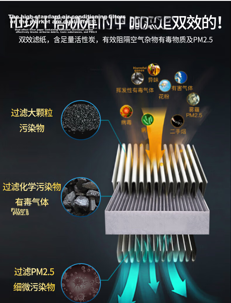 Ouji Dual Filter Set Car Air Conditioning Filter + Air Filter Cleaner 21-25 Hyundai Tucson L-1.5T 4