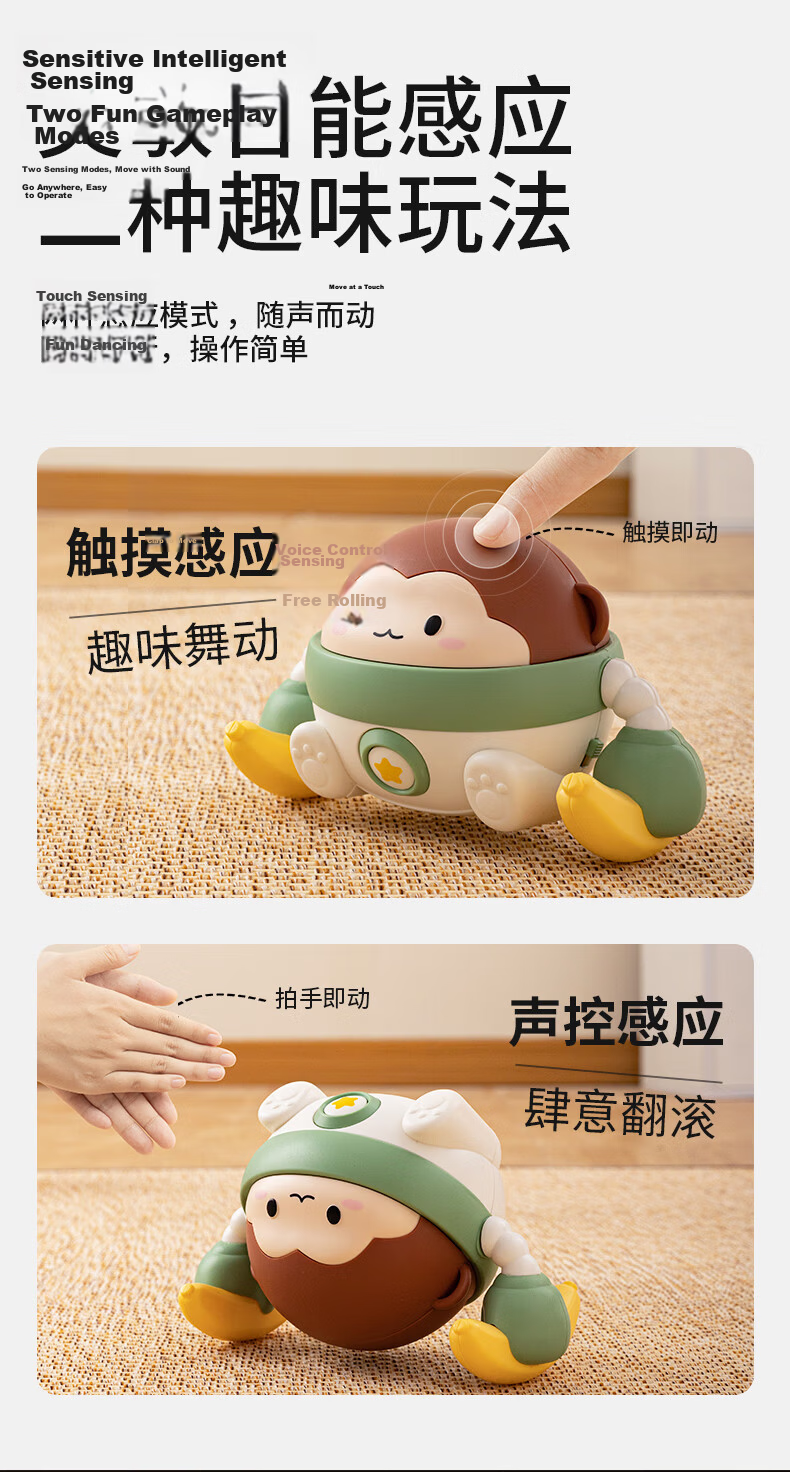 HUANGER Newborn Baby Comforting Doll Set, Welcome Gift, Crawling Duck Toy, Baby Grasping Training, Full Moon Gift Box 4