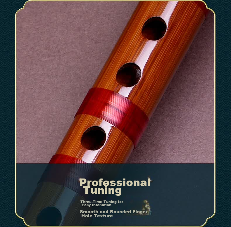 Dong Xuehua 8881 Full Bamboo Flute One-Piece Transverse Flute Beginner Student Grading Dizi Musical Instrument CDEF/G Key 17