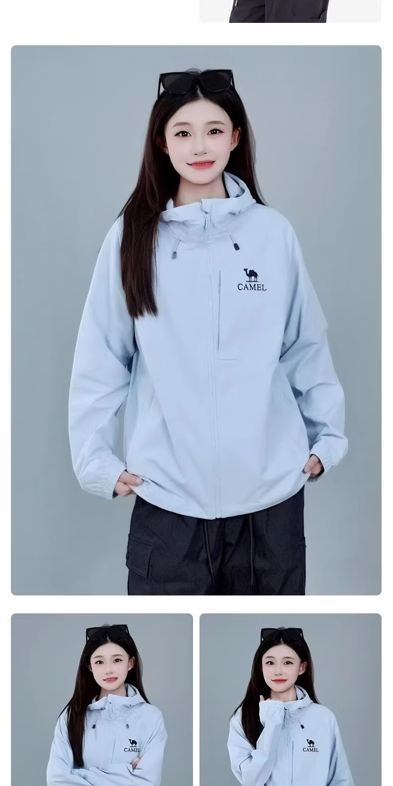 CAMEL [Dilraba Dilmurat Style] Outdoor Softshell Jacket 2026 Spring Summer Casual Hooded Couple Commuter Water-Repellent Coat 25