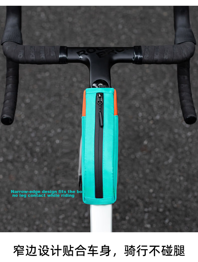 ROCKBROS Bicycle Bag Road Bike Front Frame Bag Top Tube Bag Saddle Bag Mountain Travel Cycling Gear Blue Orange 6