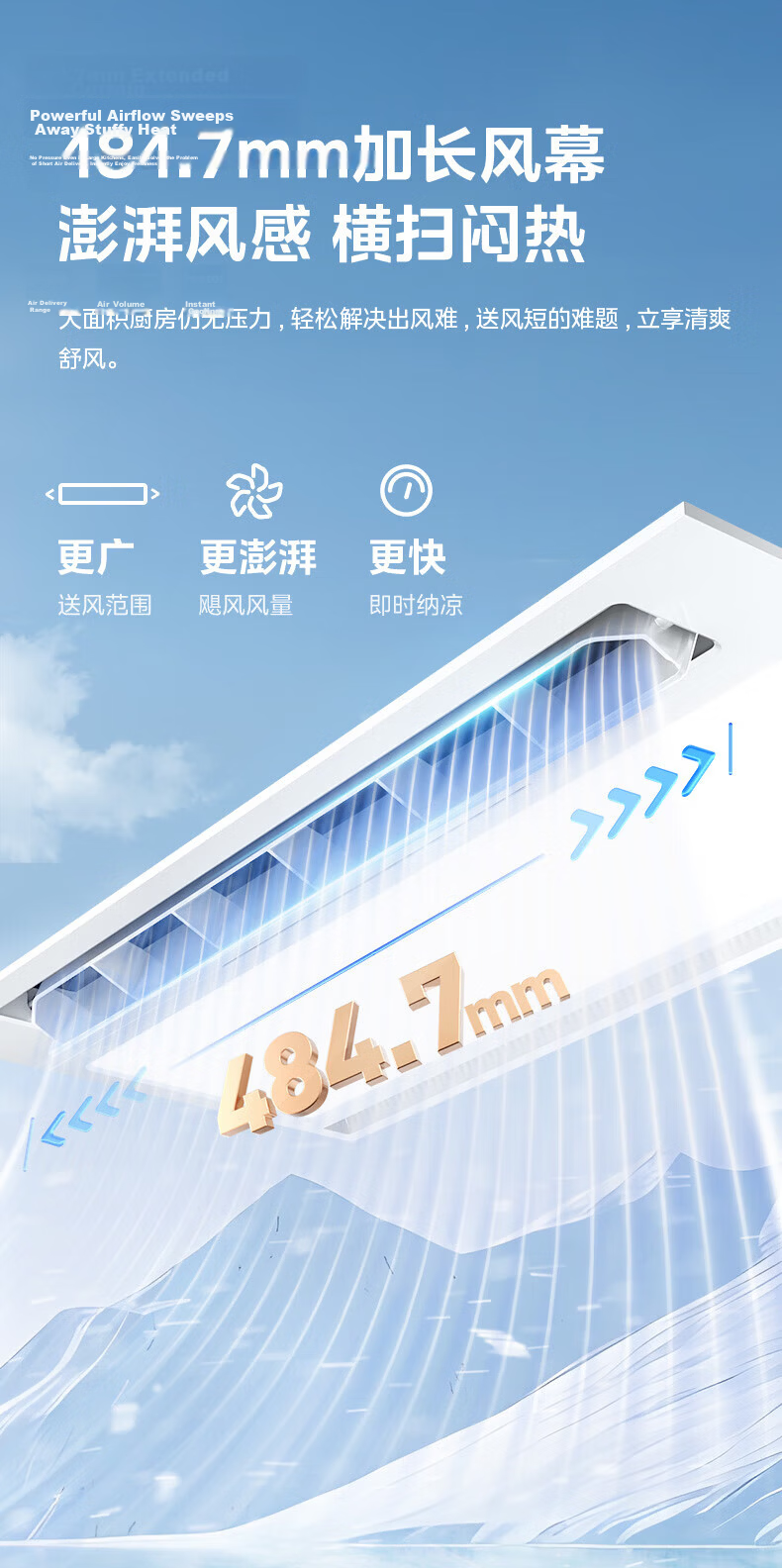 Midea Integrated Ceiling Mounted Kitchen Bathroom Cooling Fan B8 with Remote Control and Lighting 8