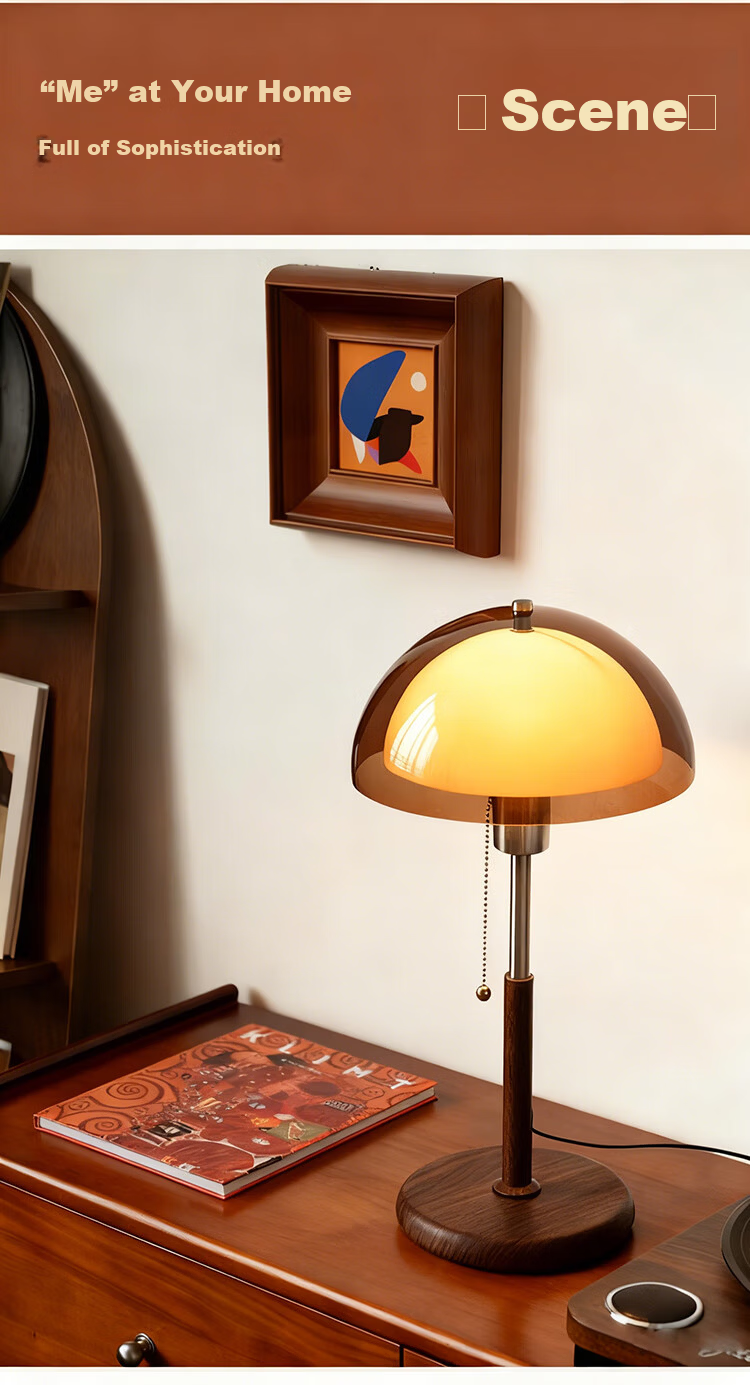 ZIDENG Vintage Style Table Lamp Bedroom Bedside Lamp Study Desk Ambient Light French Retro Counter Lamp 3