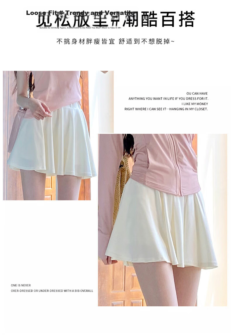 LangSha Ice Silk Pleated Skirt for Women, Summer 2025 New Style, High-Waisted Slimming Ice Silk JK Skirt with Lining, Anti-Chafing Half Skirt 4