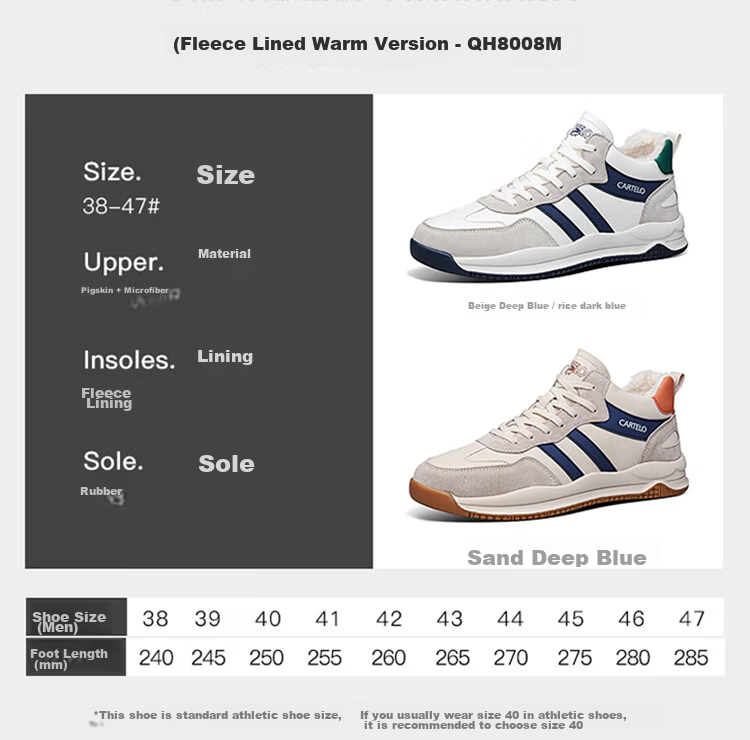 CARTELO Men's Shoes, Casual Sports, Autumn And Winter 2026 New Style, Jogging, Outdoor Hiking, Commuting, Travel, Versatile Sneakers 5