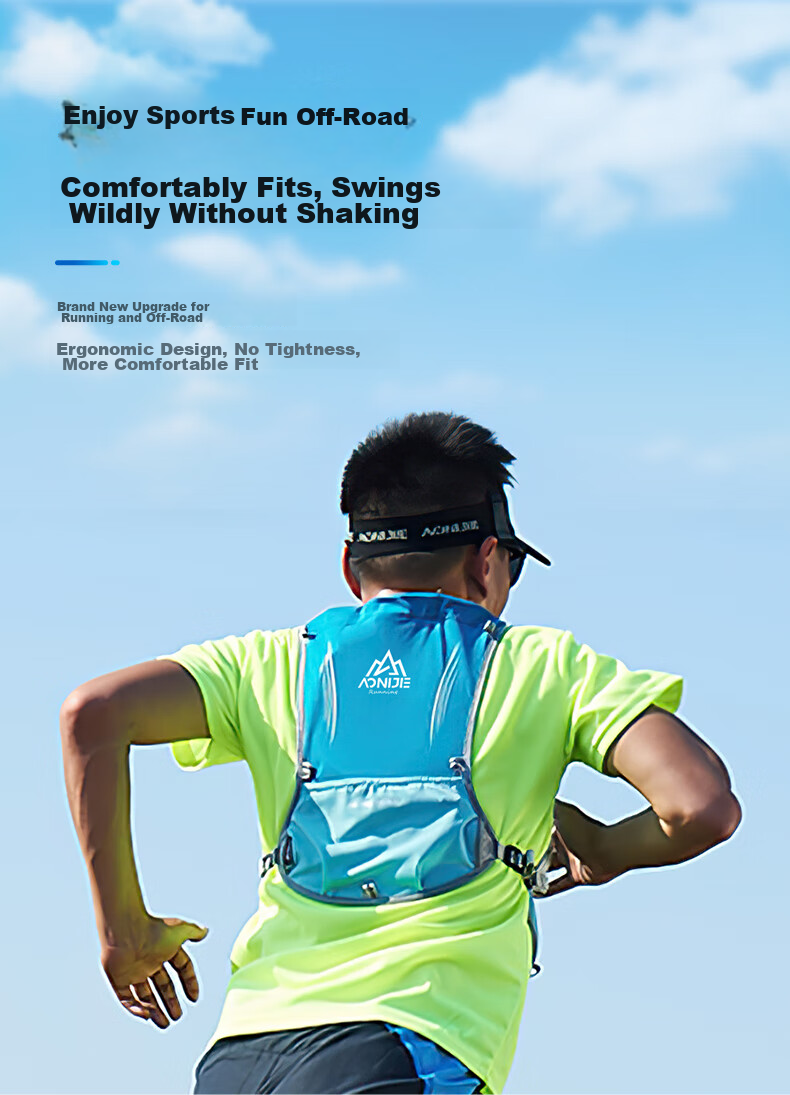 AONIJIE Lightweight Off-Road Backpack, Breathable Quick-Dry Running Pack for Men And Women, Outdoor Hiking 5L Hydration Backpack 4