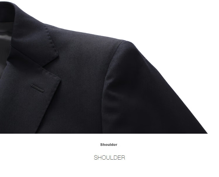 YOUNGOR Men's Autumn Winter Business Fashion Wool Formal Suit Navy Jacket 165C165/96A 31