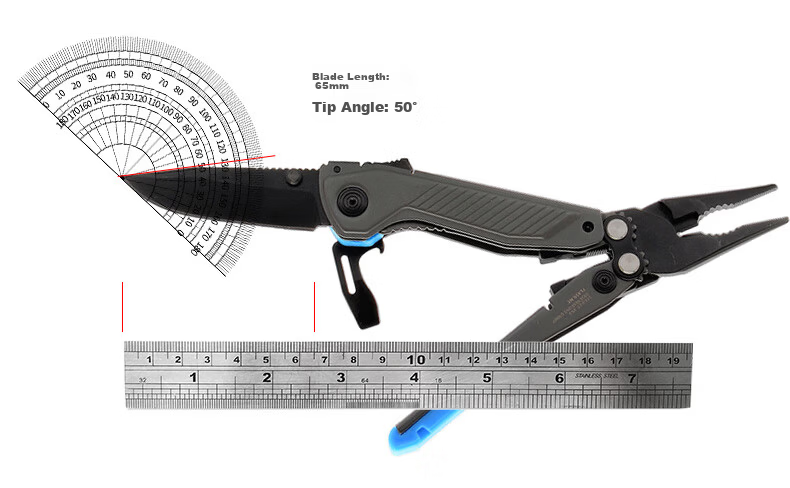 SOG Outdoor Gear FM Multi-Tool Pliers Portable Mini Multi-Function Knife Survival Equipment Blue 13