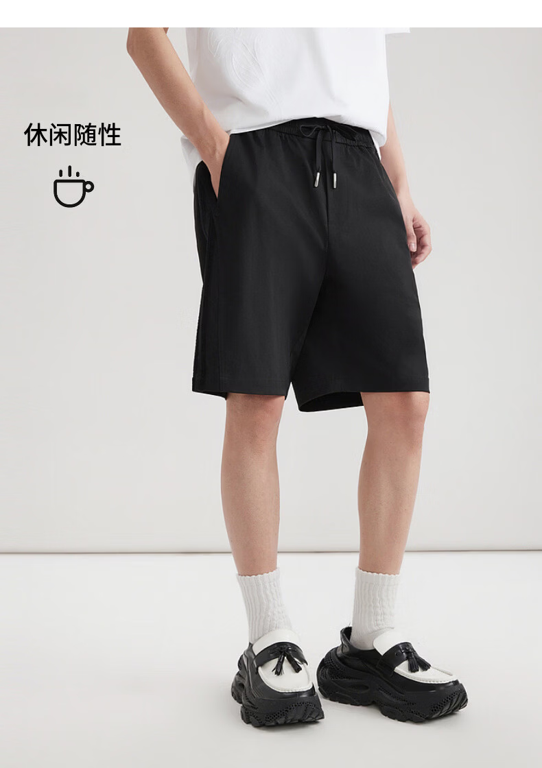 CABBEEN 3D Woven Tape Men's Shorts Side Tape Light Sporty Casual Summer 2026 Short Pants 16
