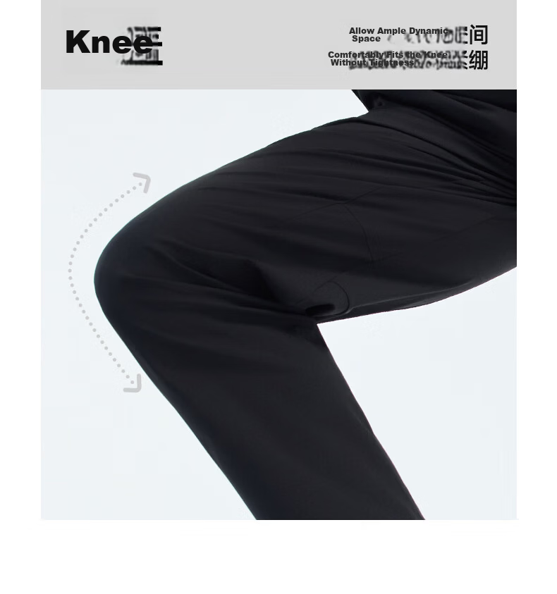 KELME Men's Ice Cooling Sunscreen Quick-Dry Pants Summer New Commuter Casual Straight-Leg Sports Trousers Agate Black L 19
