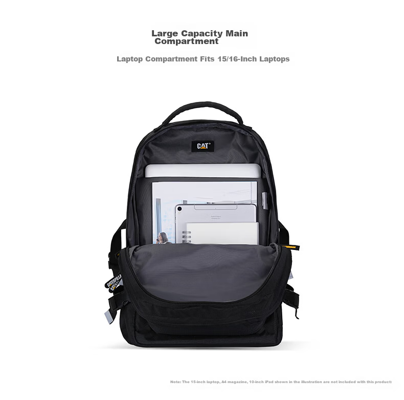 CAT 15-inch Laptop Backpack Large Capacity Travel Outdoor Student School Bag Black 84711 5