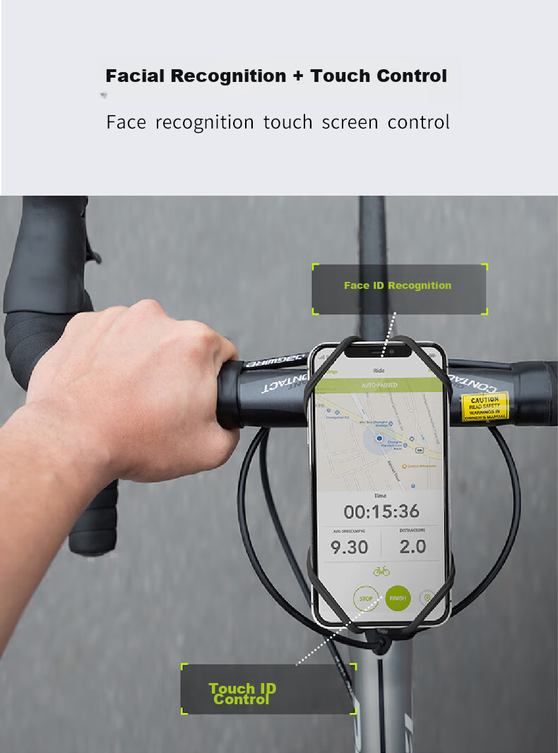 Bone Bicycle Phone Mount, Road Mountain Bike Phone Holder, Cycling Navigation Bracket, Handlebar Stand, Soft Silicone, Stable And Shock-Absorbing 12