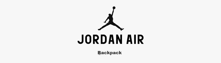 Jordan Unisex Sports Backpack Interwoven Letters Casual School Bag FJ6784-010 Black One Size 1